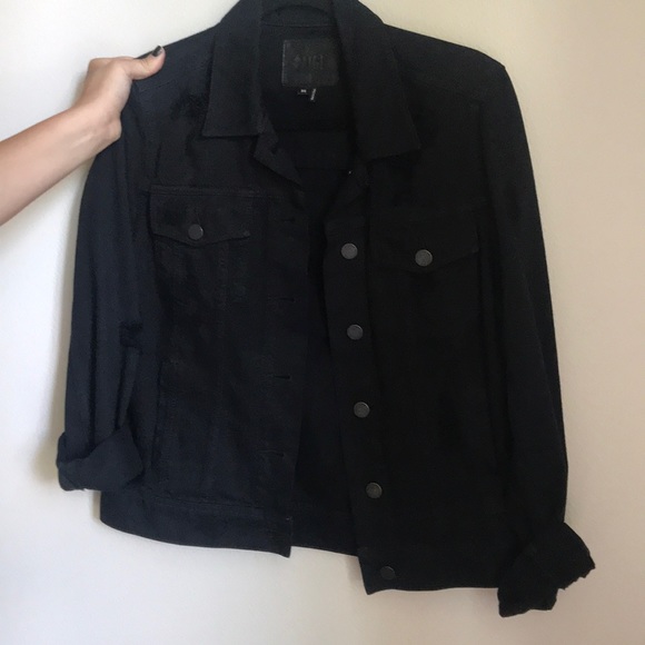 paige black denim jacket